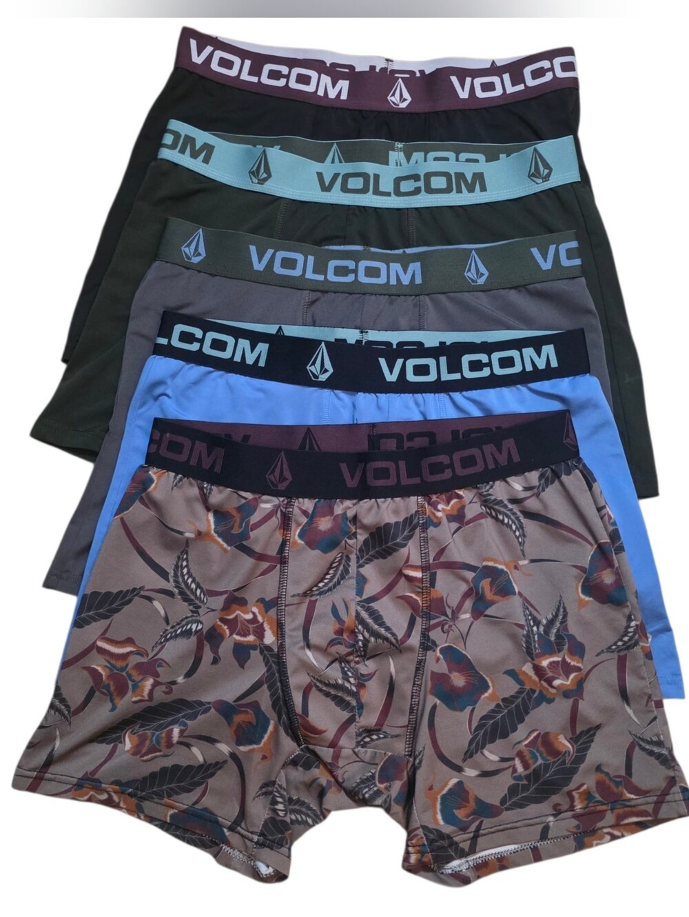 Volcom Polyester Boxer Briefs Pack Of 5 Size Medium